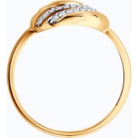 Inel din aur cu zirconii Diamant 019843 s.17 1,75g imaginea #3 — magazin online Desire.md