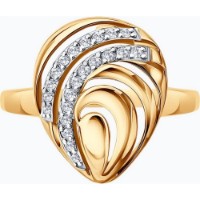 Inel din aur cu zirconii Diamant 019843 s.18 1,78g imaginea #6 — magazin online Desire.md