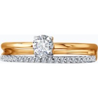 Inel din aur cu zirconii Diamant 019906 s.16 1,45g imaginea #6 — magazin online Desire.md
