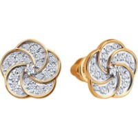 Cercei din aur cu zirconii Diamant 0200802  2,33g imaginea #2 — magazin online Desire.md