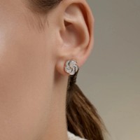 Cercei din aur cu zirconii Diamant 0200802  2,33g imaginea #5 — magazin online Desire.md
