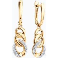 Cercei din aur cu zirconii Diamant 0200906 2,52g imaginea #5 — magazin online Desire.md