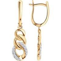 Cercei din aur cu zirconii Diamant 0200906 2,52g