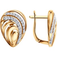 Cercei din aur cu zirconii Diamant 0200914  2,51g