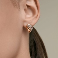 Cercei din aur cu zirconii Diamant 0200914  2,51g imaginea #2 — magazin online Desire.md