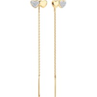 Cercei din aur cu zirconii Diamant 0200977 1,22g imaginea #2 — magazin online Desire.md