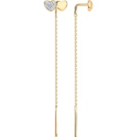 Cercei din aur cu zirconii Diamant 0200977 1,22g