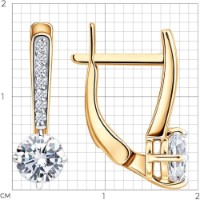 Cercei din aur cu zirconii Diamant 0201045  2,08g imaginea #5 — magazin online Desire.md