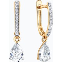 Cercei din aur cu zirconii Diamant 0201080 1,97g imaginea #5 — magazin online Desire.md
