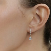 Cercei din aur cu zirconii Diamant 0201080 1,98g imaginea #3 — magazin online Desire.md