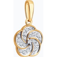 Подвеска из золота с фианитами Diamant 036822 1g фото №2 — интернет-магазин Desire.md