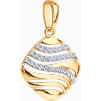 Подвеска из золота с фианитами Diamant 036861 1,23g фото №3 — интернет-магазин Desire.md