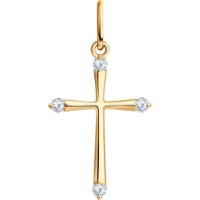 Подвеска из золота с фианитами Diamant 036925  0,63g