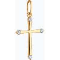 Подвеска из золота с фианитами Diamant 036925  0,67g фото №5 — интернет-магазин Desire.md