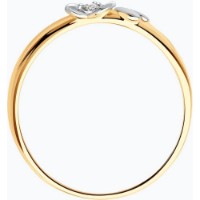 Inel din aur cu diamante Diamant 1011553 s.15,5 1,14g imaginea #5 — magazin online Desire.md