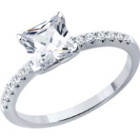 Inel din aur alb cu diamant Diamant 1012952-3-5 s.17,5 2,34g