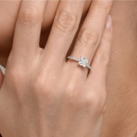Inel din aur alb cu diamant Diamant 1012952-3-5 s.17,5 2,34g imaginea #3 — magazin online Desire.md