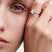 Inel din aur alb cu diamant Diamant 1012952-3-5 s.17,5 2,34g imaginea #4 — magazin online Desire.md