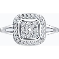 Inel din aur alb cu diamante Diamant 1012962-3 s.17,5 2,35g imaginea #2 — magazin online Desire.md