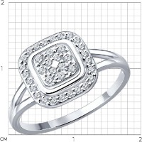 Inel din aur alb cu diamante Diamant 1012962-3 s.17,5 2,35g imaginea #3 — magazin online Desire.md