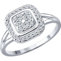 Inel din aur alb cu diamante Diamant 1012962-3 s.17,5 2,35g
