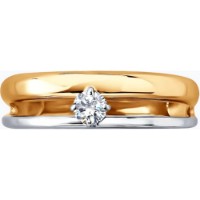 Inel din aur cu diamant Diamant 1012971-5 s.17,5 1,84g imaginea #2 — magazin online Desire.md