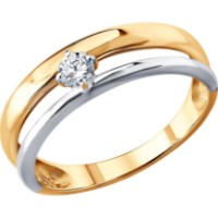 Inel din aur cu diamant Diamant 1012971-5 s.17,5 1,84g
