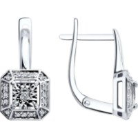Cercei din aur alb cu diamante Diamant 1022610-3 3g