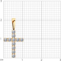 Подвеска из золота с бриллиантами Diamant 1030840-5  0,7g фото №3 — интернет-магазин Desire.md