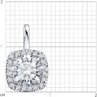 Подвеска из белого золота с алмазом Diamant 1031062-3-5 1,1g фото №4 — интернет-магазин Desire.md
