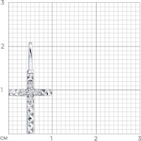Подвеска из белого золота с бриллиантами Diamant 1031091-3  0,54g фото №2 — интернет-магазин Desire.md