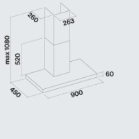 Hota Falmec Mercurio Evo 90 Black (CMUN90.E10P2#ZZZN460F) imaginea #4 — magazin online Desire.md