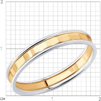 Обручальное кольцо из комбинированного золота Diamant 111247 s.18,5 1,9g фото №6 — интернет-магазин Desire.md