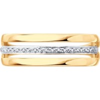 Inel din aur cu zirconii Diamant 51-110-00482-1 s.17 1,54g imaginea #4 — magazin online Desire.md