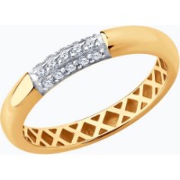 Inel din aur cu zirconii  Diamant 51-110-02933-1 s.18,5 2,25g