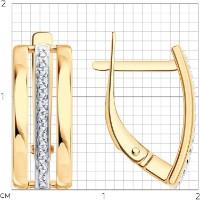 Cercei din aur Diamant 51-120-00482-1  2,28g imaginea #4 — magazin online Desire.md