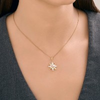 Подвеска из золота с фианитами Diamant 51-130-02977-1  1,64g фото №4 — интернет-магазин Desire.md