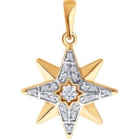Подвеска из золота с фианитами Diamant 51-130-02977-1  1,64g