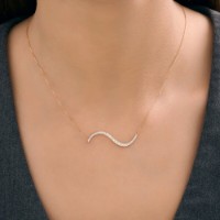 Colier din aur cu zirconii Diamant 51-170-02983-1 s.38\40\42 1,89g imaginea #4 — magazin online Desire.md