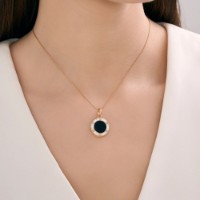 Подвеска из золота с агатом и фианитами Diamant 51-330-02989-1  3,16g фото №5 — интернет-магазин Desire.md