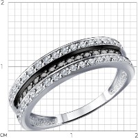 Inel din aur alb cu diamante negre Diamant 7010167-3-5 s.17 2,09g imaginea #3 — magazin online Desire.md