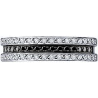 Inel din aur alb cu diamante negre Diamant 7010167-3-5 s.17 2,09g imaginea #4 — magazin online Desire.md