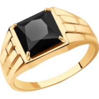 Кольцо из золота с ониксом Diamant 716471 s.21 4,82g