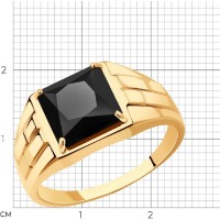 Кольцо из золота с ониксом Diamant 716471 s.21 4,82g фото №2 — интернет-магазин Desire.md