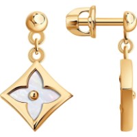 Cercei din aur cu sidef Diamant 729107  2,44g