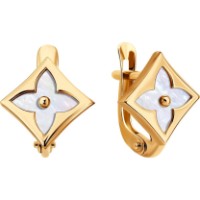 Cercei din aur cu sidef Diamant 729118 2,33g imaginea #5 — magazin online Desire.md