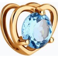 Подвеска из золота с топазом Diamant 732881  0,36g фото №2 — интернет-магазин Desire.md