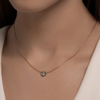 Подвеска из золота с топазом Diamant 732881  0,36g фото №4 — интернет-магазин Desire.md