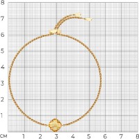 Браслет из золота с цитрином Diamant 750660 s.18 2,36g фото №2 — интернет-магазин Desire.md