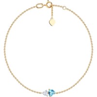 Brățară din aur cu cristal și topaz Diamant 750683 s.16\17 1,22g